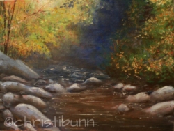 "Blue Autumn" - 9 x 12 oil on panel, framed
