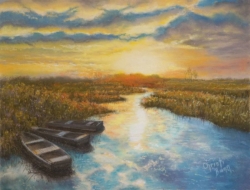 "Reflections of His Glory" - 12" x 16" pastel on Canson Mi-Teintes paper