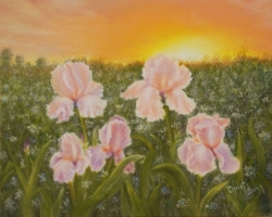 "Dancing at Sunset" - 16 x 20 pastel on Canson Mi-Teintes board