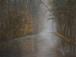 "Quiet Waters" - 12 x 16 soft pastel on Canson Mi-Teintes