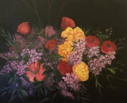 "Happy Spring" - 24 x 30 acrylic on musem canvas