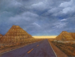 "Storming Through the Badlands" - 12 x 16 La Carte